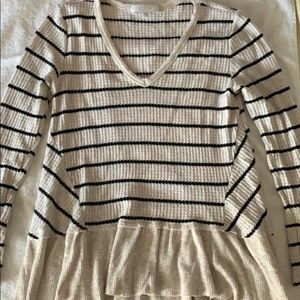 Striped V-Neck Sweater